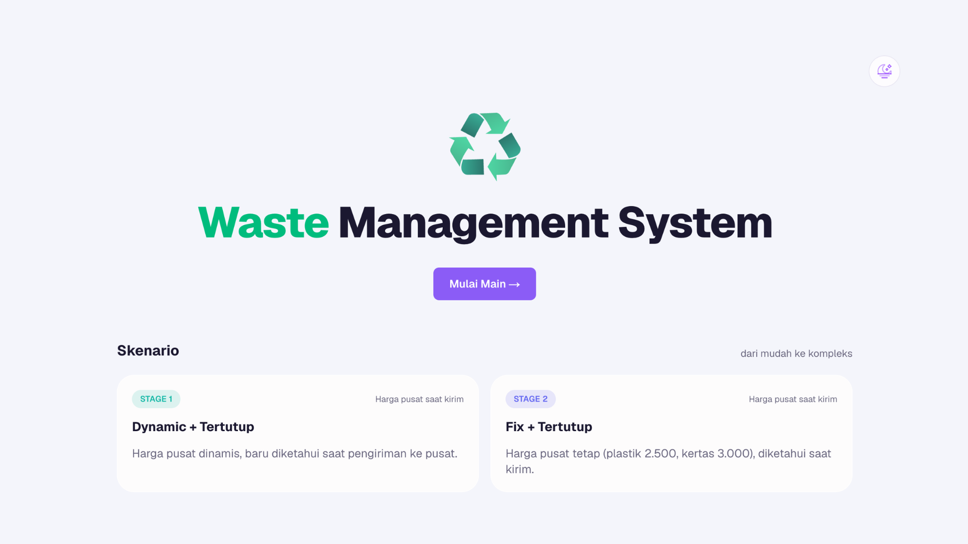 Screenshot Waste Management System — gamifikasi pengelolaan sampah